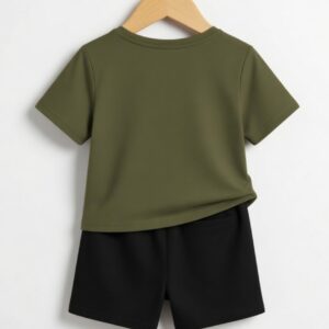 md black half sleeve kid set